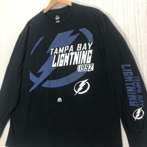 Tampa Bay Lightning 1992 NHL Hockey Long‎ Sleeve T-Shirt Majestic Men's Size XL